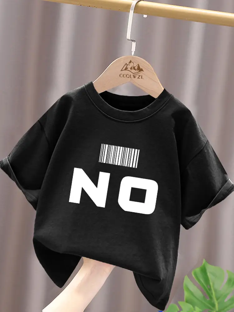 Blue Cotton Kids T-Shirt No Print Mid Big Summer Top - Image 11
