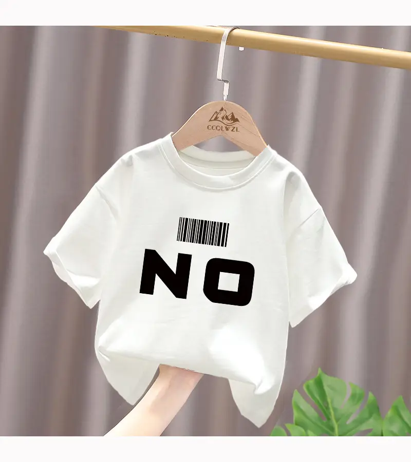 Blue Cotton Kids T-Shirt No Print Mid Big Summer Top — feature 11