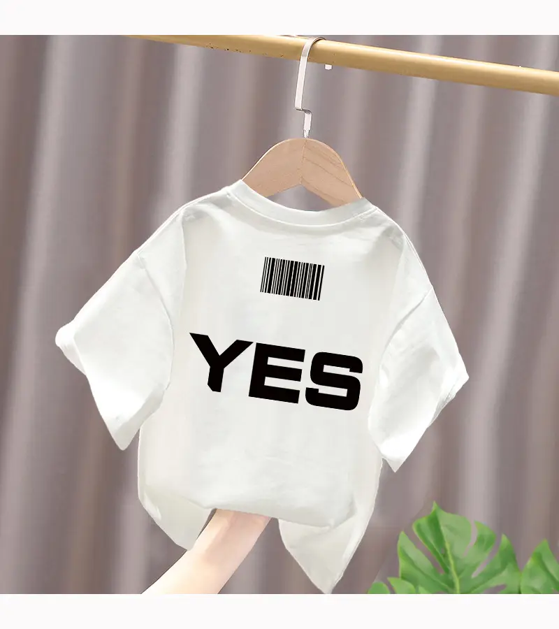 Blue Cotton Kids T-Shirt No Print Mid Big Summer Top — feature 12