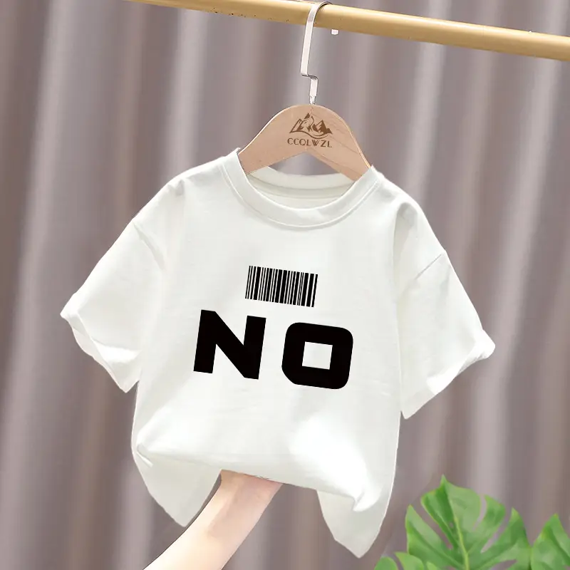 Blue Cotton Kids T-Shirt No Print Mid Big Summer Top