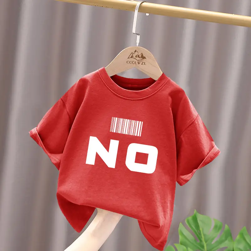 Blue Cotton Kids T-Shirt No Print Mid Big Summer Top - Image 2