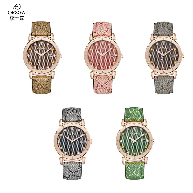 Oshga Women's Rose Gold Quartz Watch with Crystal Dial - Image 14