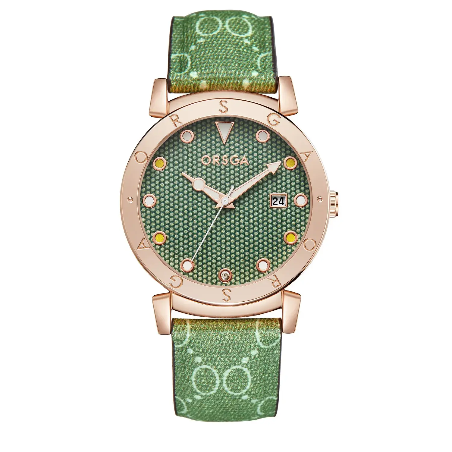 Oshga Women's Rose Gold Quartz Watch with Crystal Dial - Image 10