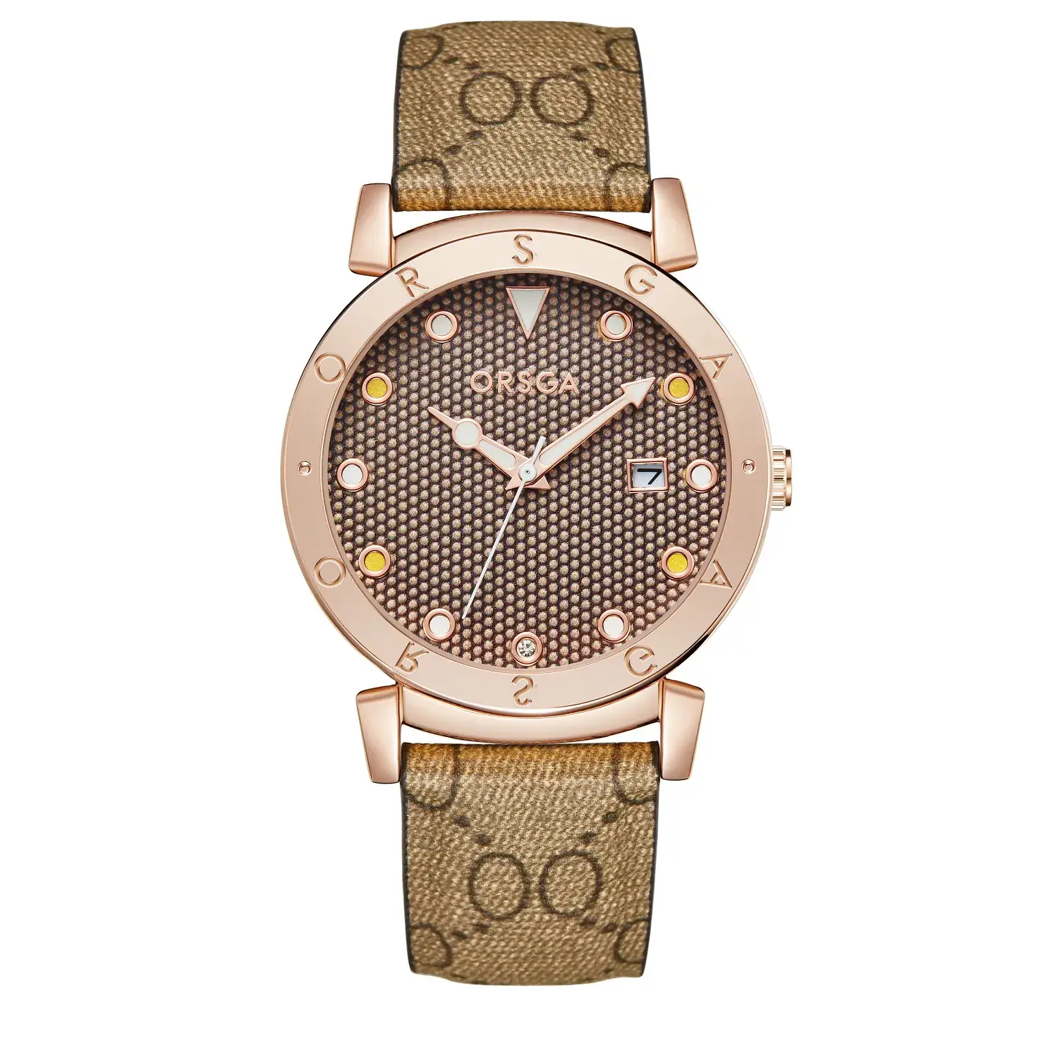 Oshga Women's Rose Gold Quartz Watch with Crystal Dial - Image 6