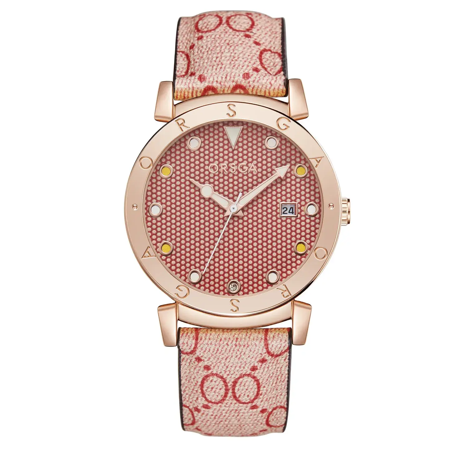 Oshga Women's Rose Gold Quartz Watch with Crystal Dial - Image 7