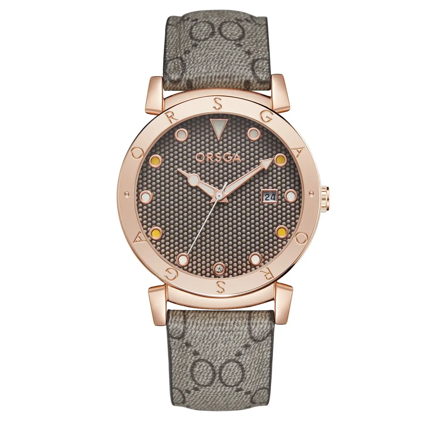 Oshga Women's Rose Gold Quartz Watch with Crystal Dial - Image 8
