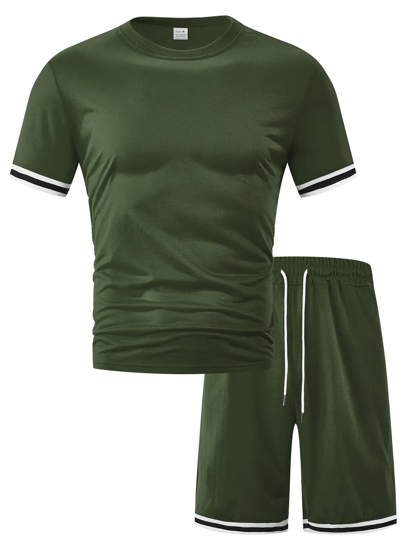 Men Grey Crossbody Shorts Set Summer Loose Sports Casual Round Neck — feature 20