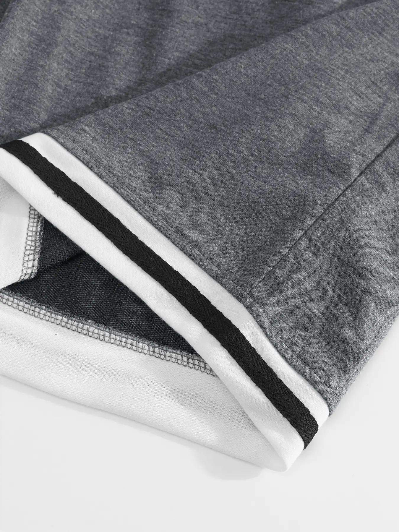 Men Grey Crossbody Shorts Set Summer Loose Sports Casual Round Neck — feature 36