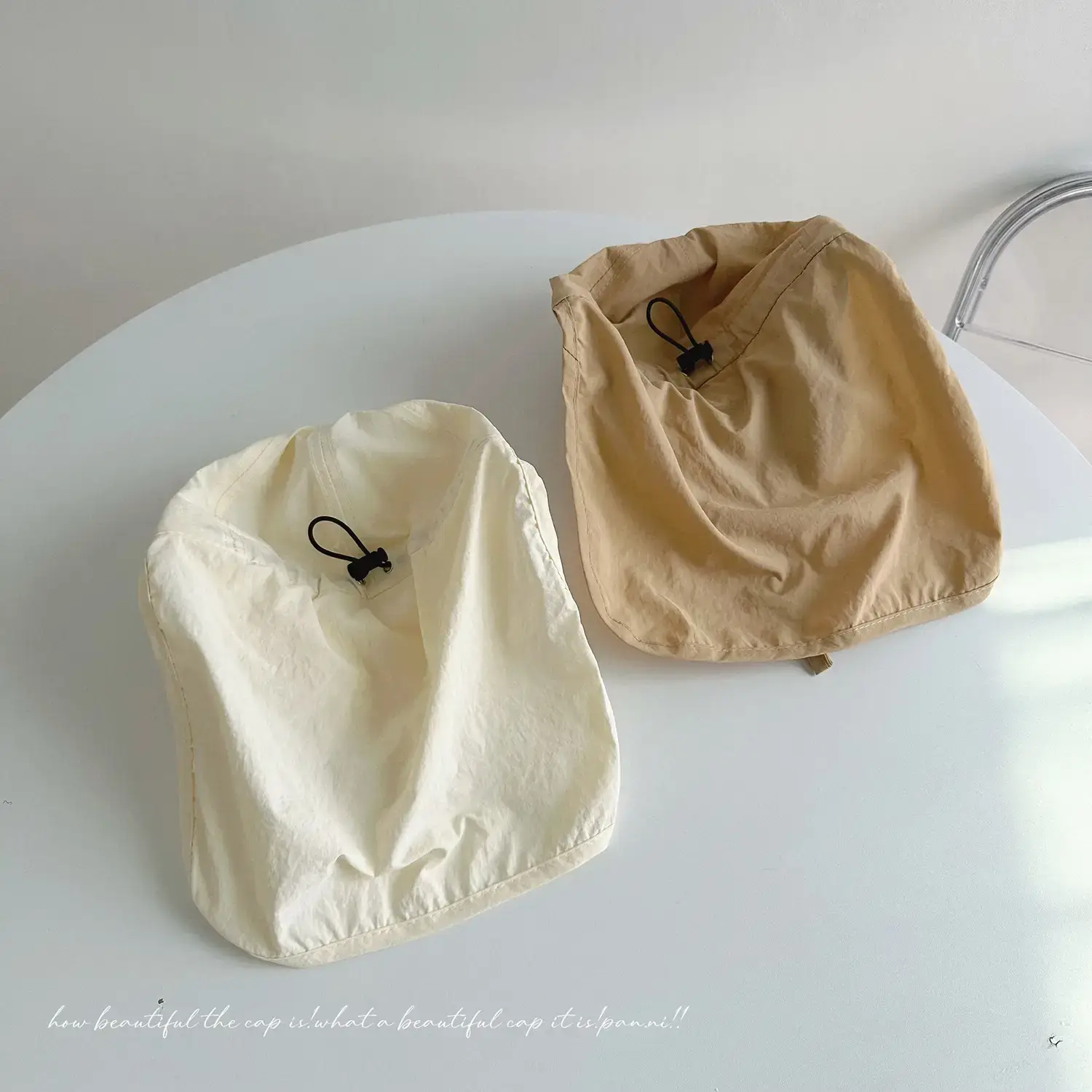 Women's Cream Neck Protection Cap with Duck Tissue - Image 9