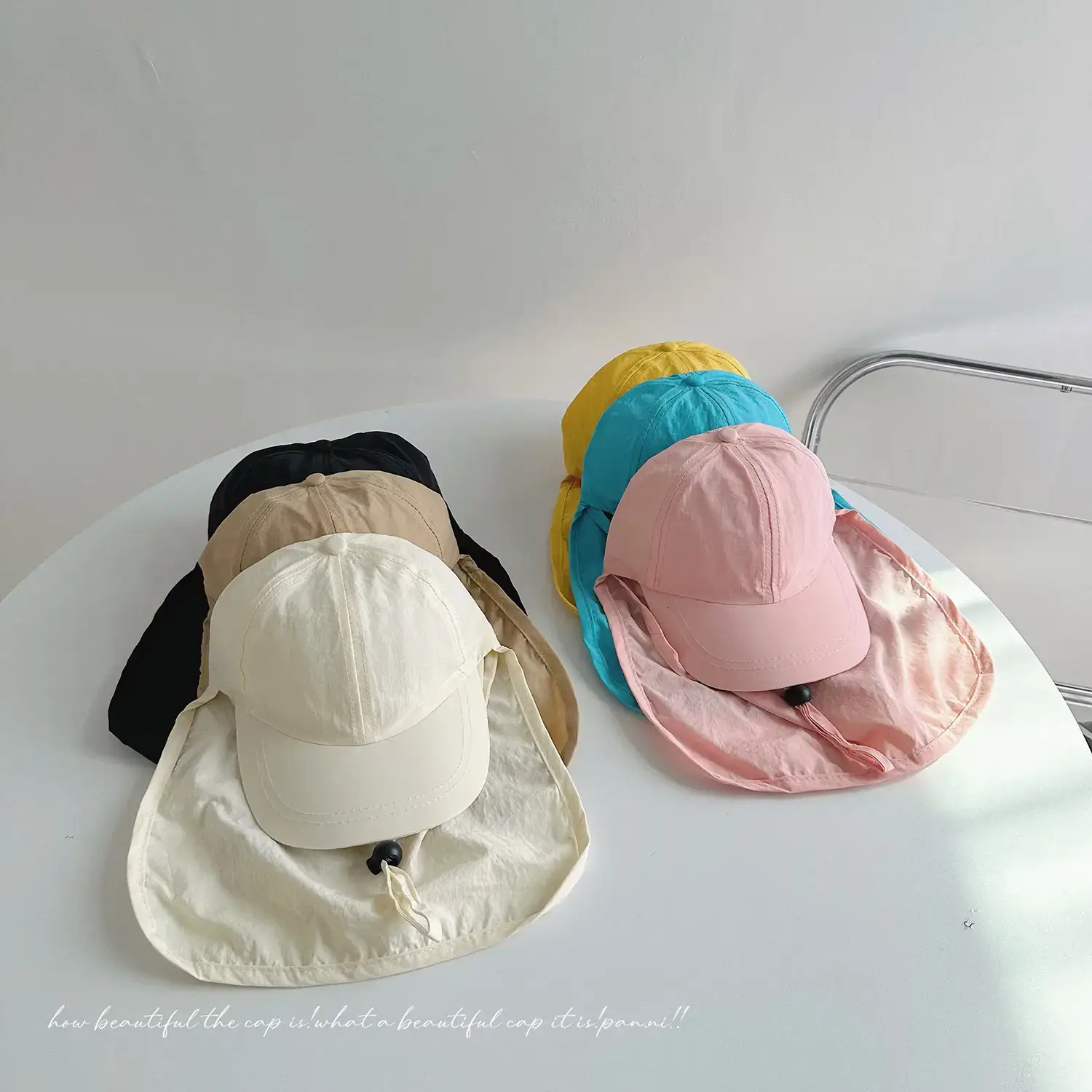 Women's Cream Neck Protection Cap with Duck Tissue — feature 21