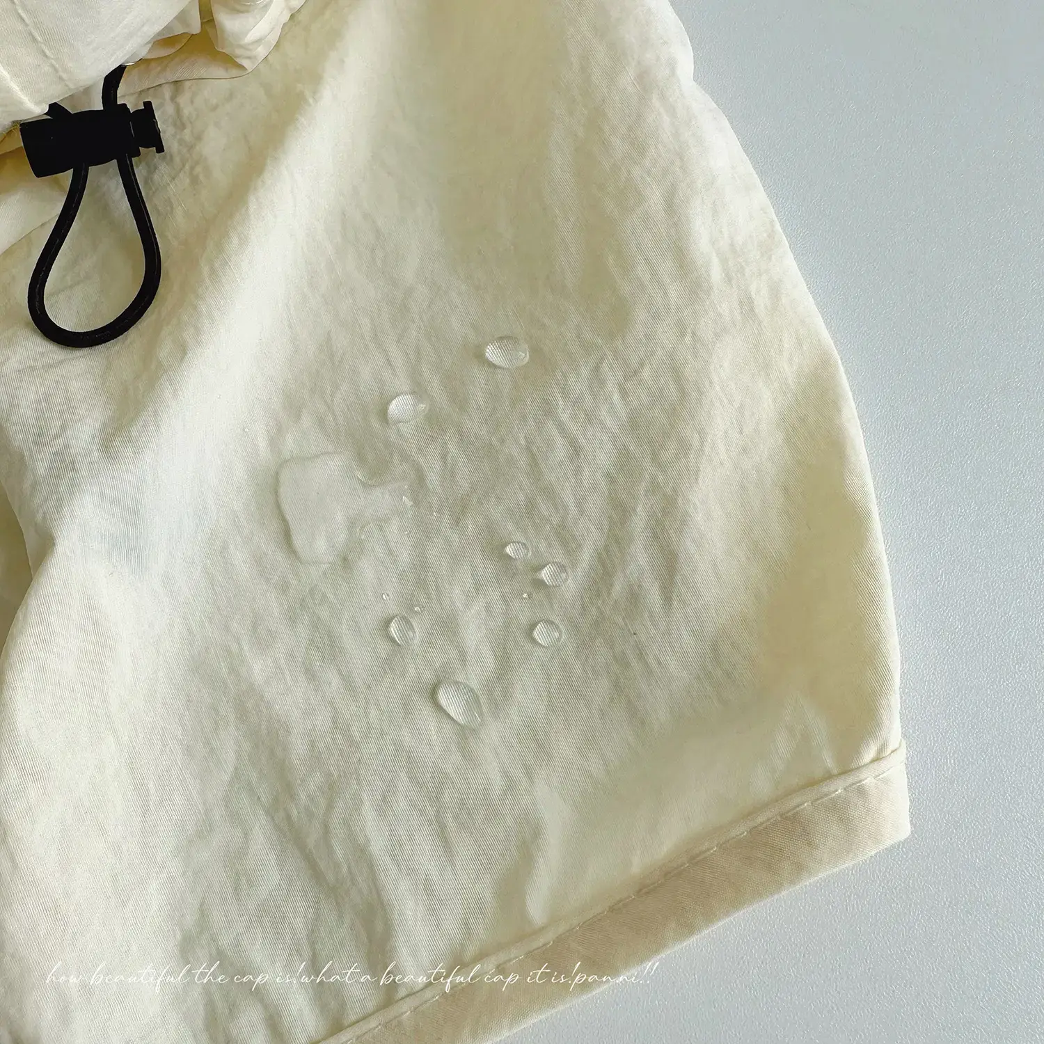 Women's Cream Neck Protection Cap with Duck Tissue — feature 27
