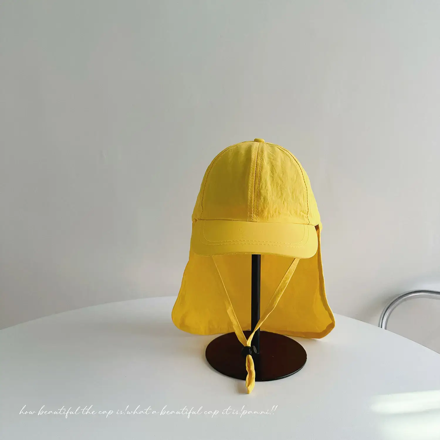 Women's Cream Neck Protection Cap with Duck Tissue - Image 4