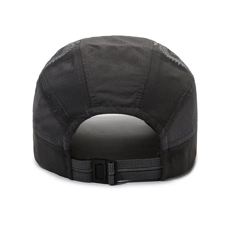 Men's Black Dragon Embroidered Mesh Cap - Image 6
