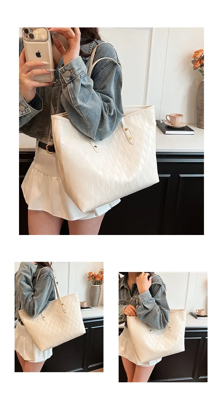 White Underarm Bag 2024 Daily Commute Shoulder Tote — feature 11