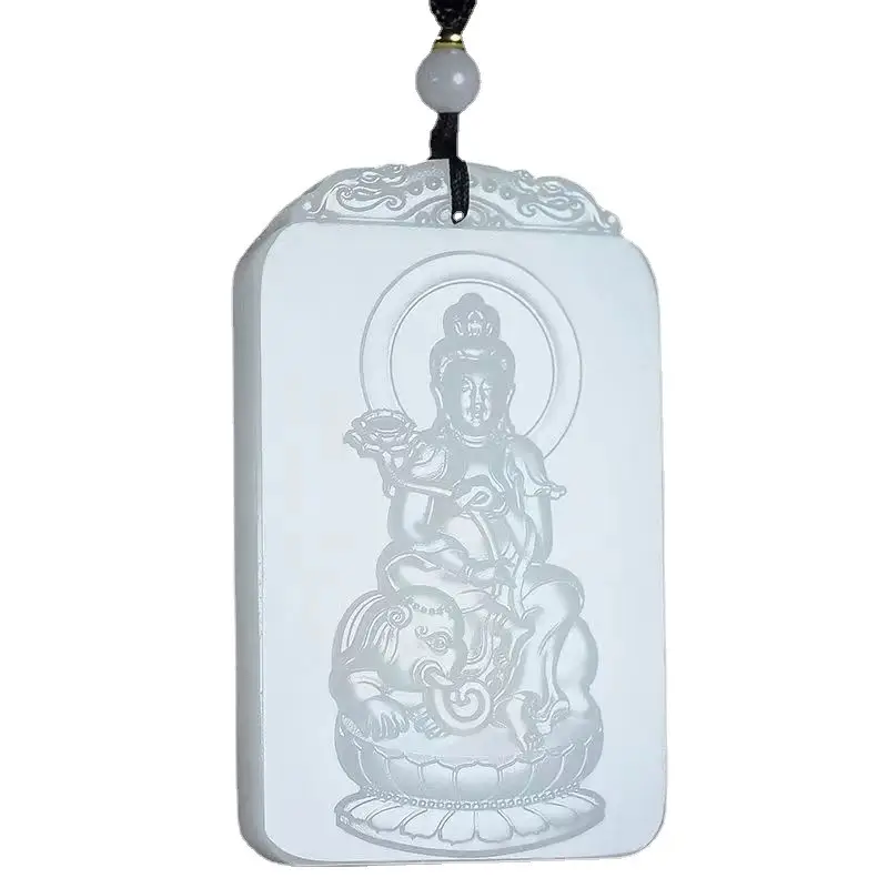 Suet White Eight Patron Saint Jade Pendant for Men Women - Image 13