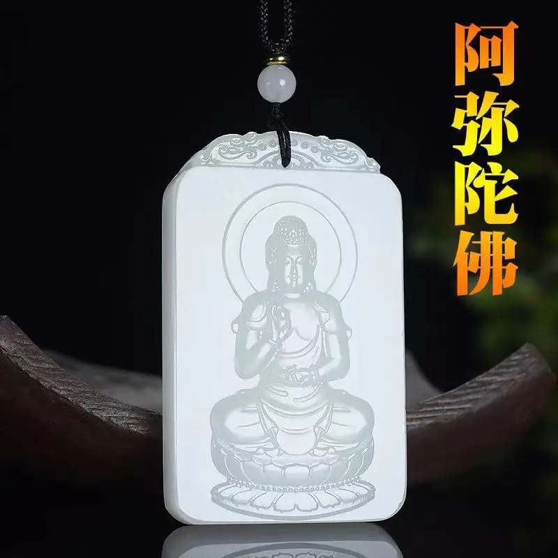Suet White Eight Patron Saint Jade Pendant for Men Women - Image 8