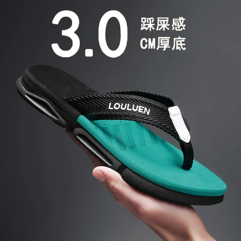 Flip-flops men's summer outer wear soft bottom shit feeling Vietnamese sandals and slippers men's beach sandals
