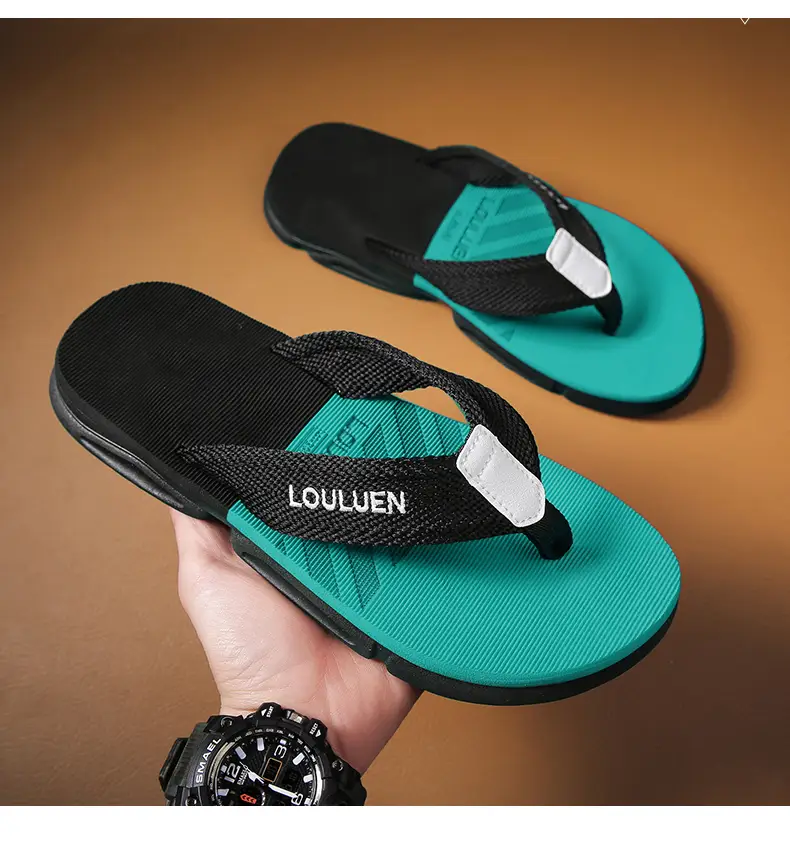 Flip-flops men's summer outer wear soft bottom shit feeling Vietnamese sandals and slippers men's beach sandals — feature 24
