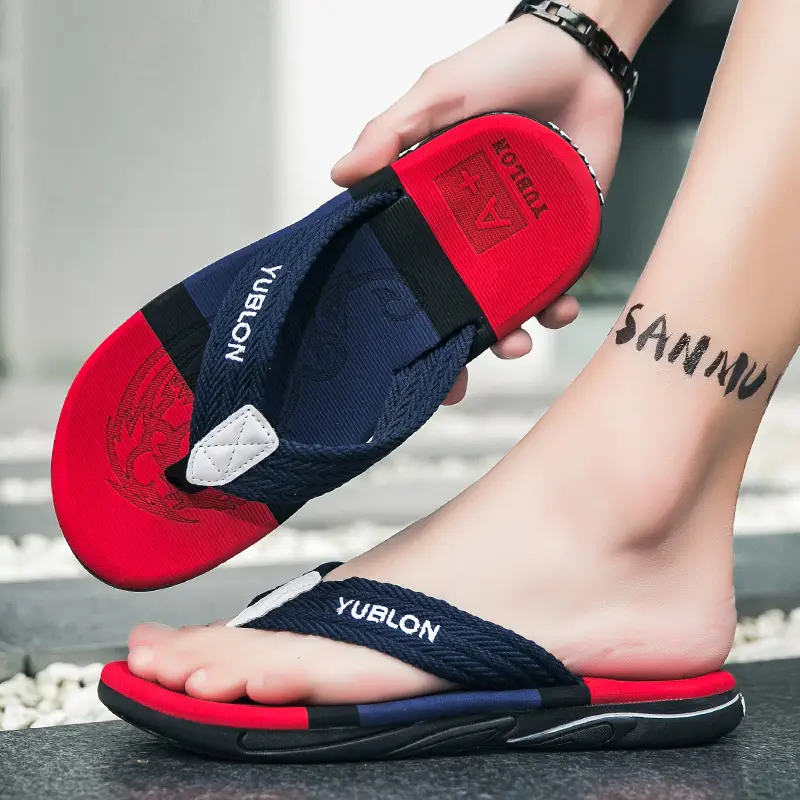 Flip-flops men's summer outer wear soft bottom shit feeling Vietnamese sandals and slippers men's beach sandals