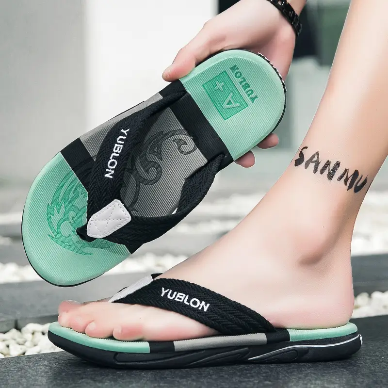 Flip-flops men's summer outer wear soft bottom shit feeling Vietnamese sandals and slippers men's beach sandals