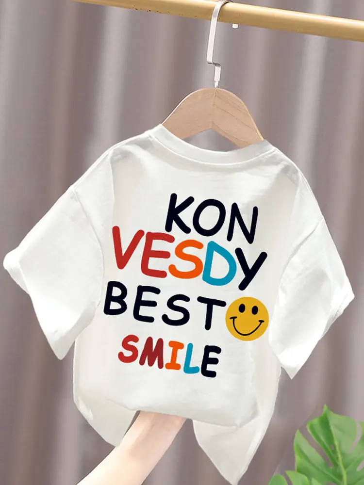 Children's Red Rainbow T-Shirt Mid Large Summer Cotton - Image 8