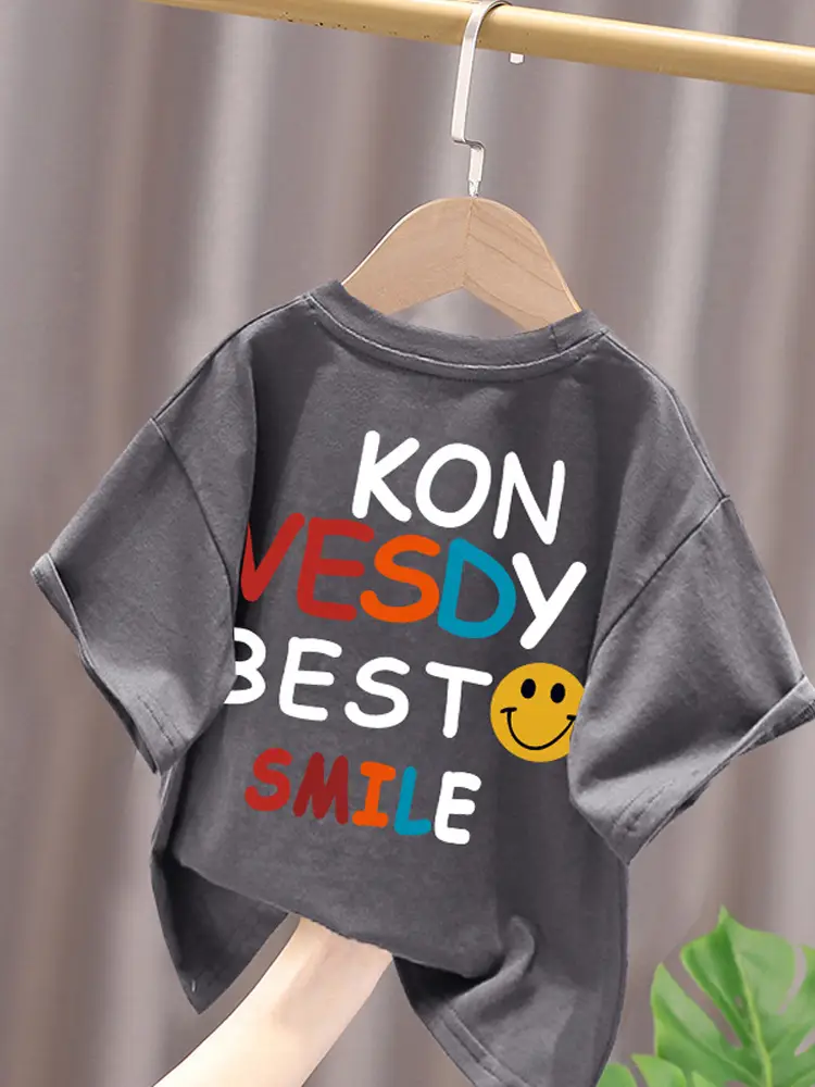 Children's Red Rainbow T-Shirt Mid Large Summer Cotton - Image 10