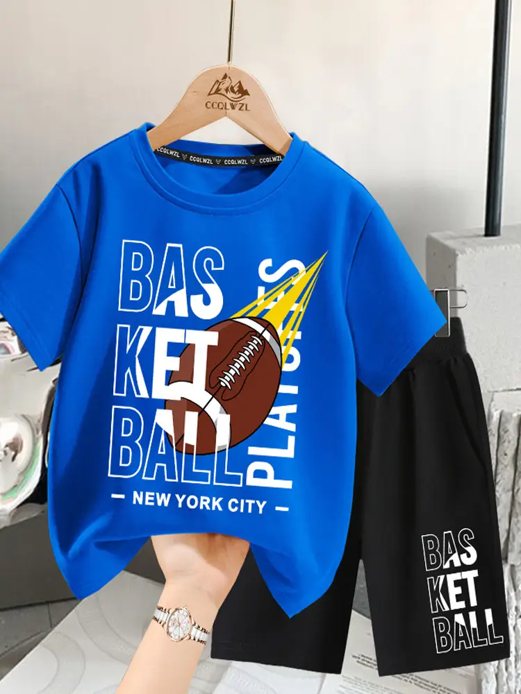 Boys T-Shirt Yellow Football Print Cotton Summer Wear - Image 12
