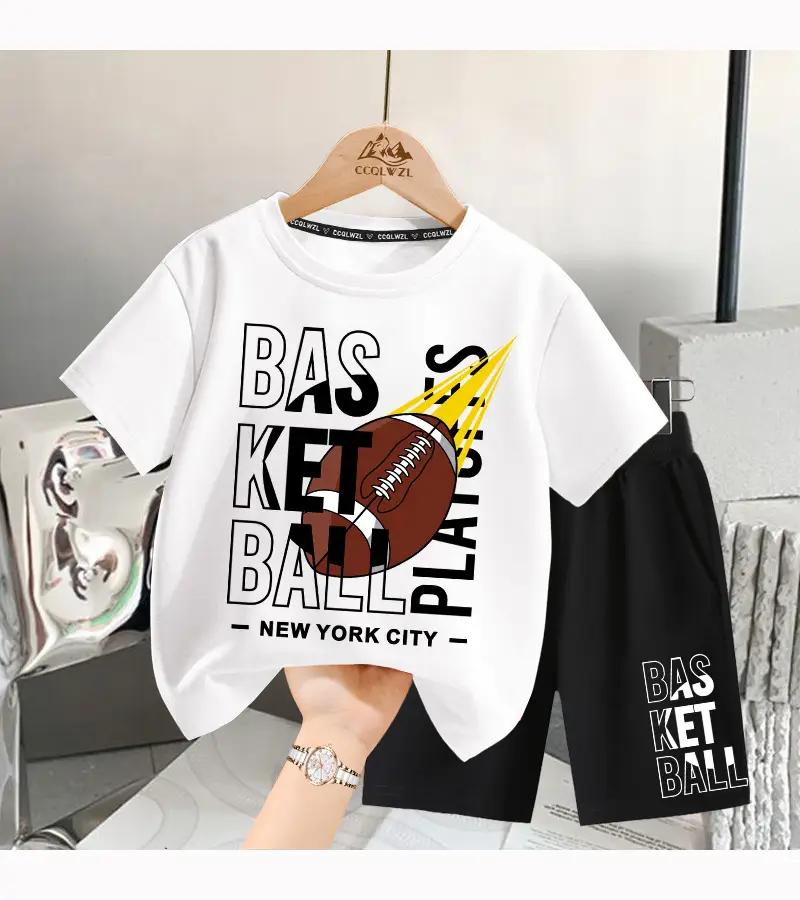Boys T-Shirt Yellow Football Print Cotton Summer Wear — feature 10