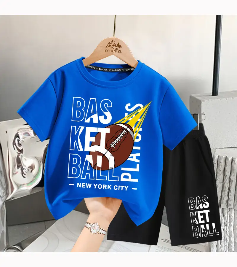 Boys T-Shirt Yellow Football Print Cotton Summer Wear — feature 12