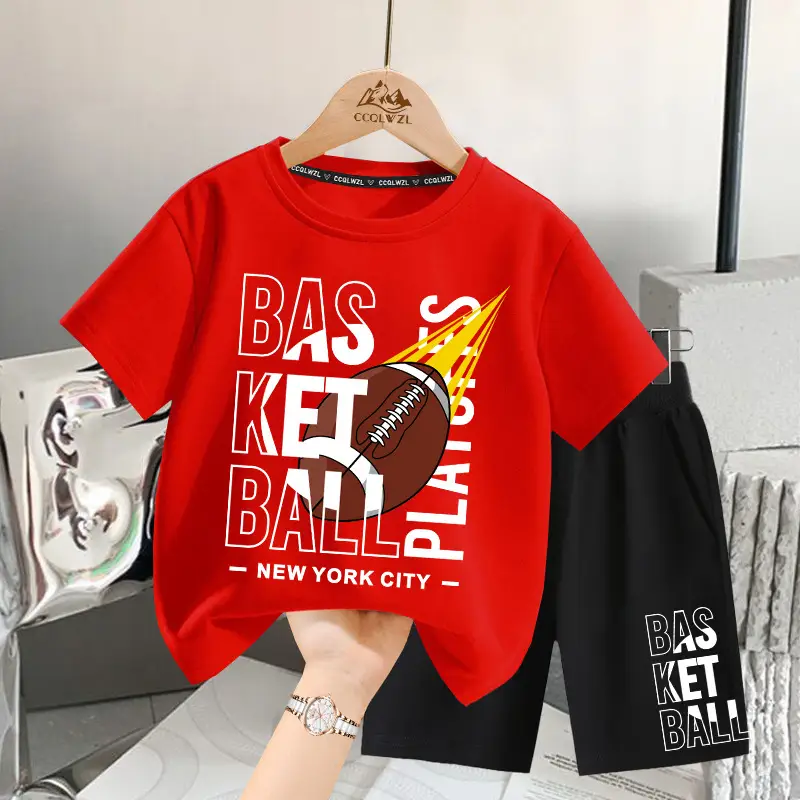 Boys T-Shirt Yellow Football Print Cotton Summer Wear - Image 2
