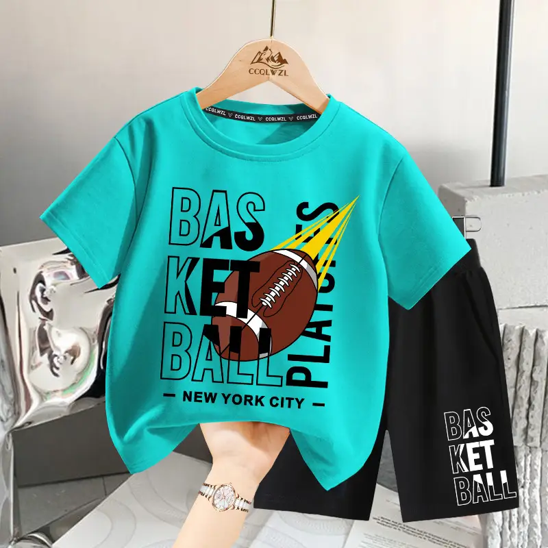 Boys T-Shirt Yellow Football Print Cotton Summer Wear - Image 6