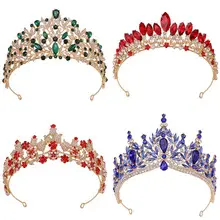 European Peacock Crown Wedding Headdress with Rhinestones — feature 12
