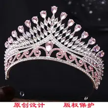 European Peacock Crown Wedding Headdress with Rhinestones — feature 6