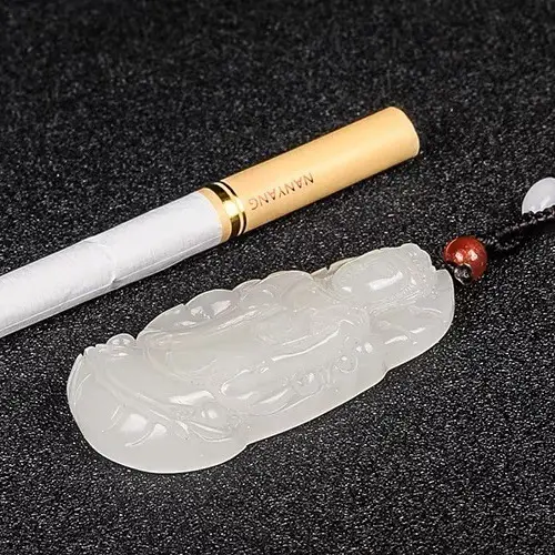 White Jade Guanyin Pendant for Men Women — feature 8