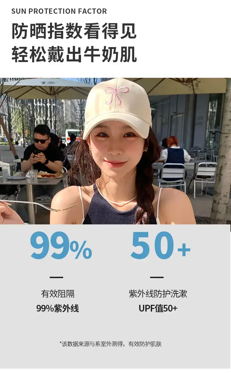 Bow Embroidered Women's Cap Spring Hat Big Face All-match — feature 8