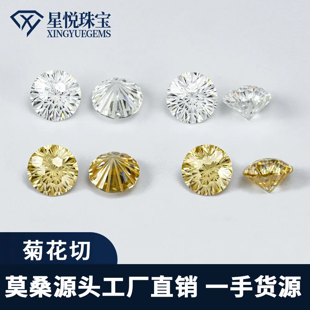 Moissanite Bare Stone Rings with Gold Finish - Image 2