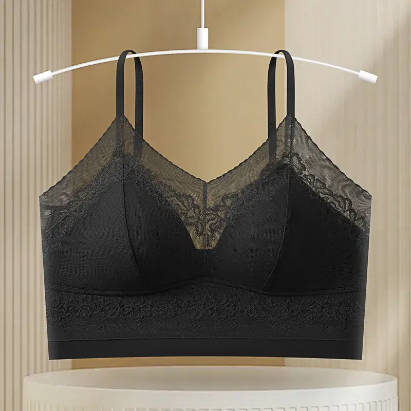 White Lace Back Underwear for Small Chest Gathering - Image 3