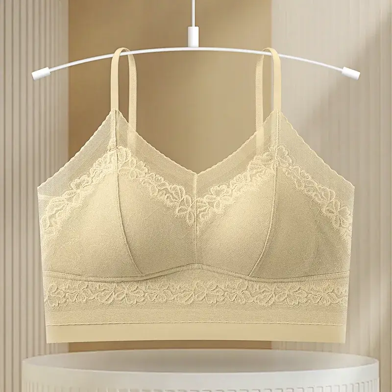 White Lace Back Underwear for Small Chest Gathering - Image 4