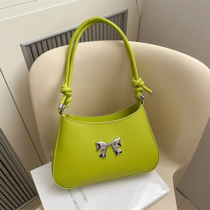 White Knotted Shoulder Crossbody Bag for Women 2024 Spring - Image 10