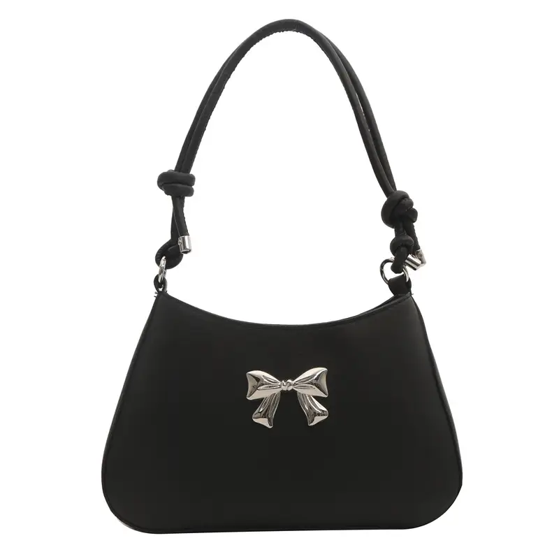 White Knotted Shoulder Crossbody Bag for Women 2024 Spring - Image 11