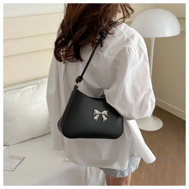 White Knotted Shoulder Crossbody Bag for Women 2024 Spring — feature 14