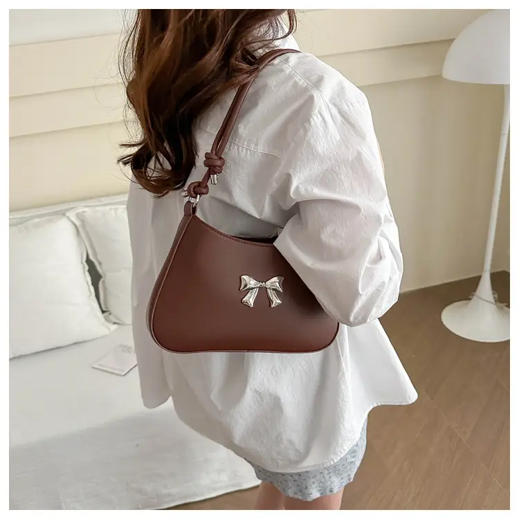 White Knotted Shoulder Crossbody Bag for Women 2024 Spring — feature 17