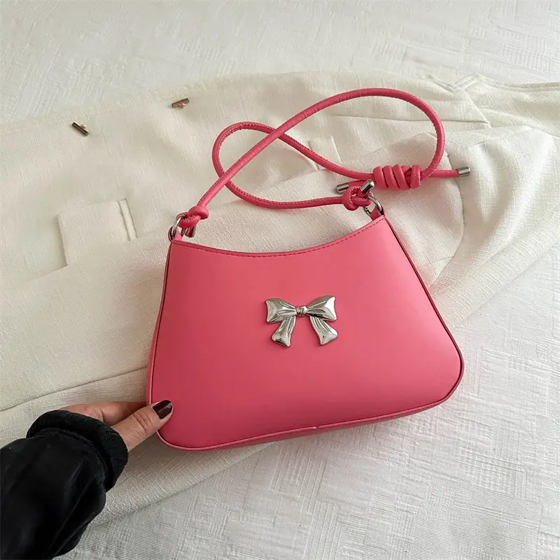 White Knotted Shoulder Crossbody Bag for Women 2024 Spring - Image 6