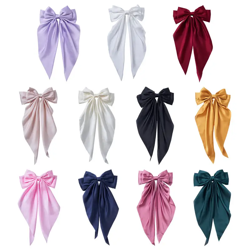 Pink Bow Clip for Women Summer Hairpin