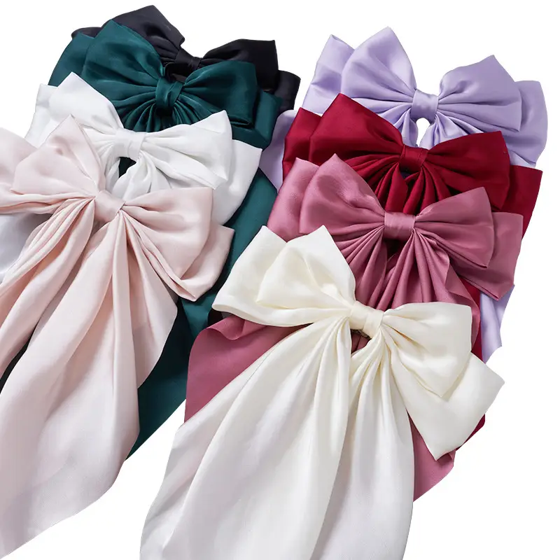 Pink Bow Clip for Women Summer Hairpin