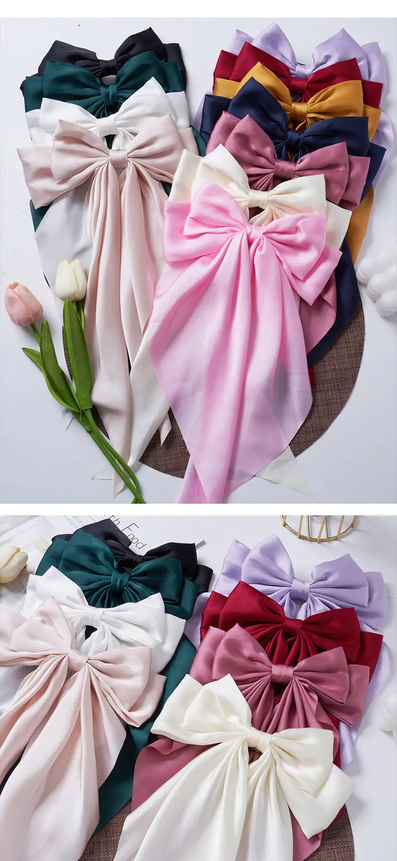 Pink Bow Clip for Women Summer Hairpin — feature 7