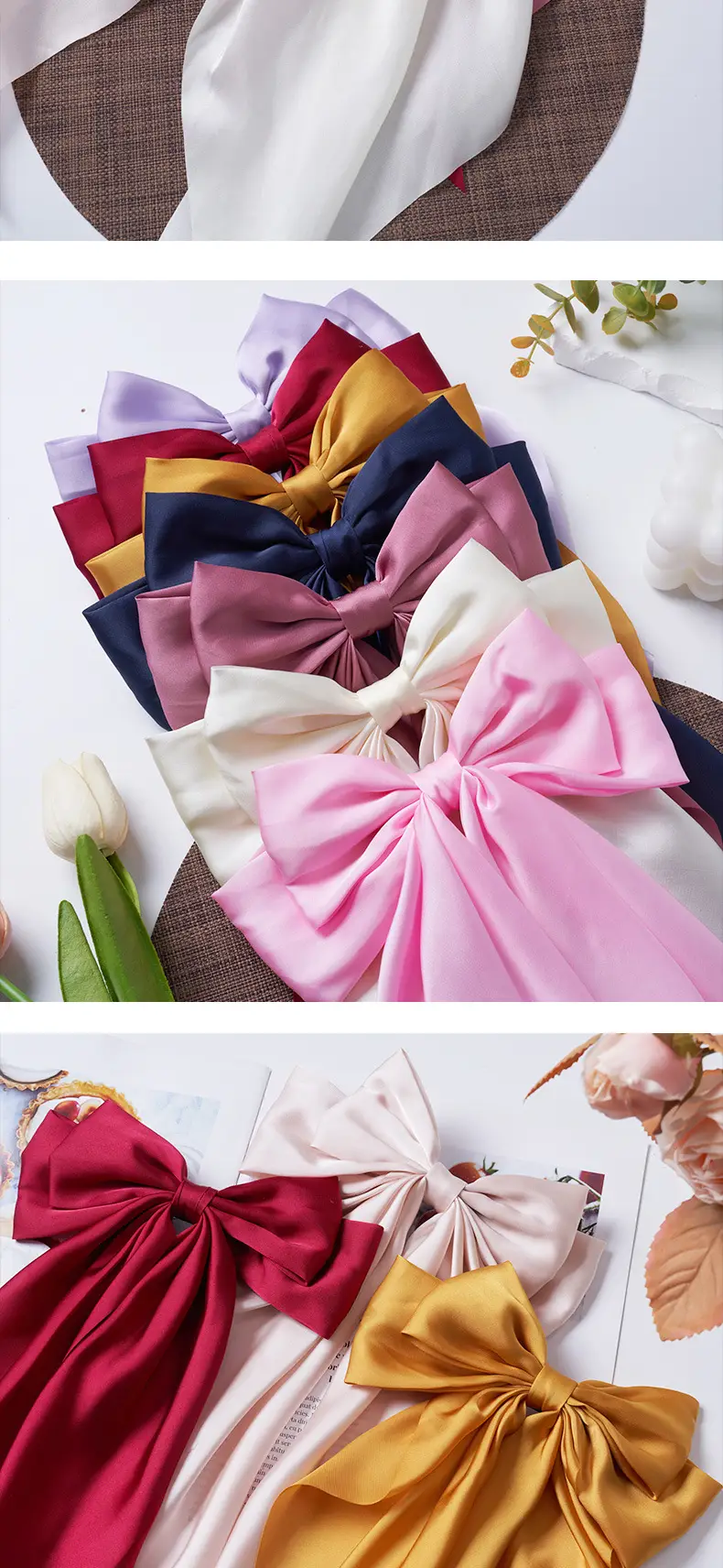 Pink Bow Clip for Women Summer Hairpin — feature 8