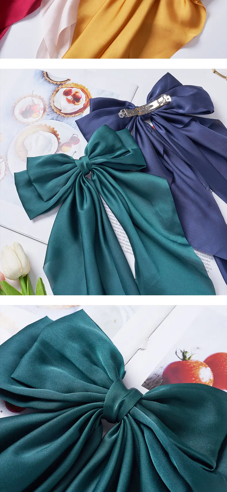 Pink Bow Clip for Women Summer Hairpin — feature 9