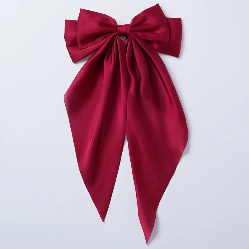 Pink Bow Clip for Women Summer Hairpin
