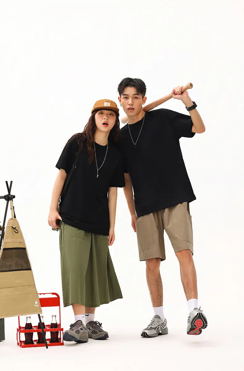 Black Cotton T-Shirt for Men Round Neck Short Sleeve — feature 10